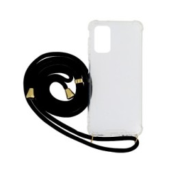 Θήκη Ancus Crossbody για Samsung SM-A136F Galaxy A13 5G με Κορδόνι Μαυρo Διάφανη