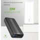 GOLF power bank G93PD, 20000mAh, 3x output, 20W, PD & QC 3.0, μαύρο GOLF power bank G93PD, 20000mAh, 3x output, 20W, PD & QC 3.0, μαύρο