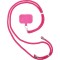 Cord Keypad Inlay Λουράκι Λαιμού για Κινητά Hot Pink