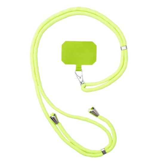 Stylish Cord Λουράκι Λαιμού για Κινητά Κίτρινο