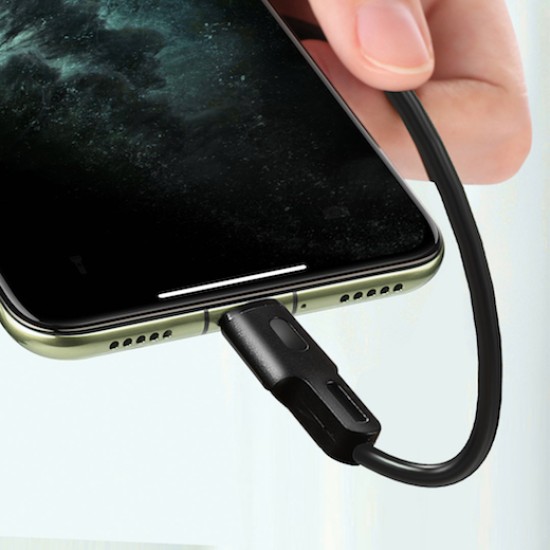 ROCKROSE καλώδιο USB σε Micro USB Beta AM Mini 2.4A 12W 30cm μαύρο