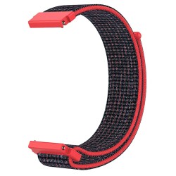 Λουράκι ρολογιού BAND-004-BKRD, 20mm, υφασμάτινο, μαύρο-κόκκινο