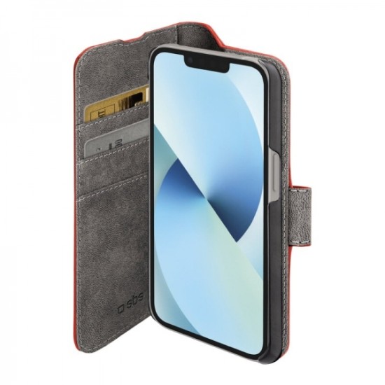SBS WALLET STAND BOOK IPHONE 14 red