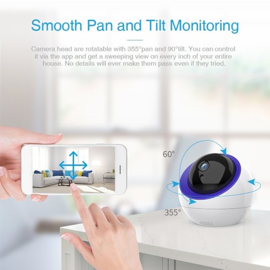 INNOTRONIK smart IP κάμερα ITY-PT16, ανίχνευση κίνησης, Tuya, 2MP, 1080p