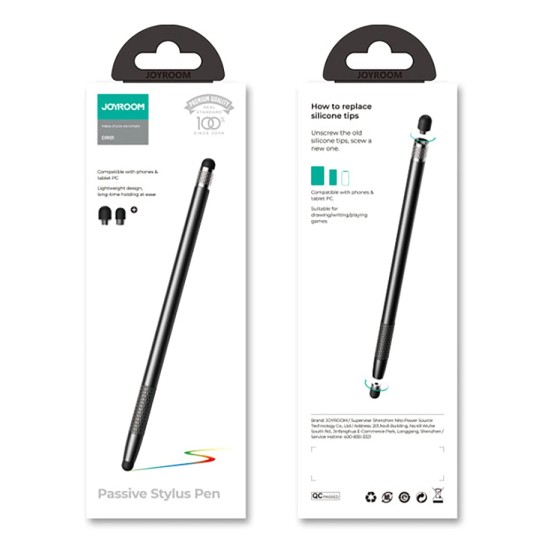 Joyroom Passive Stylus Stylus for Tablet Smartphone Black JR-DR01 Joyroom Passive Stylus Stylus for Tablet Smartphone Black JR-DR01