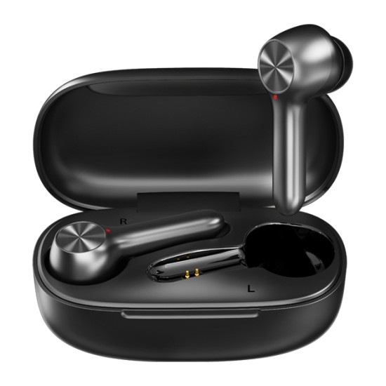 ROCKROSE earphones Sensational Real, θήκη φόρτισης, True Wireless, μαύρα