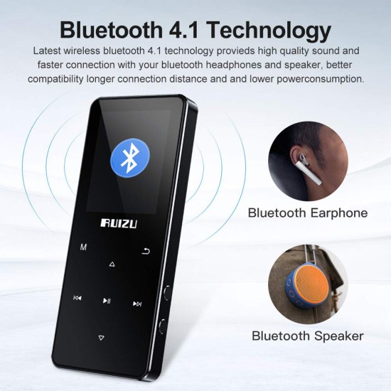 RUIZU MP3 player D51 με ηχείο, 1.8