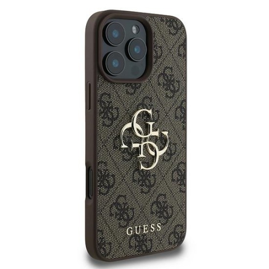 Guess 4G Big Logo Case for iPhone 16 Pro - Brown