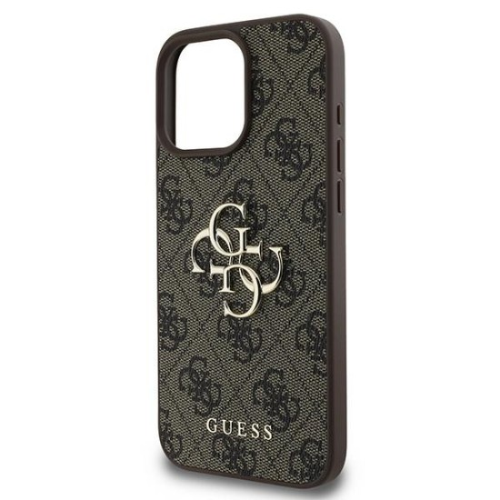 Guess 4G Big Logo Case for iPhone 16 Pro - Brown