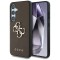 Guess Grained Big 4G Logo Small Classic Logo case for Samsung Galaxy S25 brown