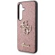Guess Fixed Glitter Big 4G Metal Logo Case for Samsung Galaxy S25 Pink