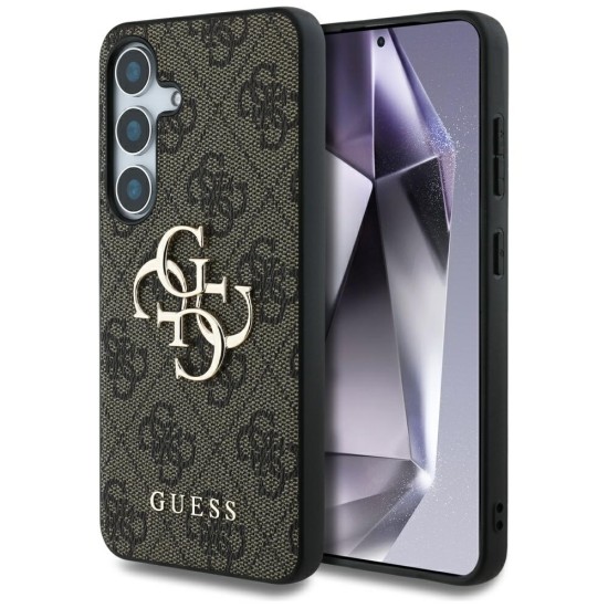 Guess Big 4G Logo Classic Logo Case for Samsung Galaxy S25 Plus Brown