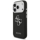Guess Grained Big 4G Classic Logo case for iPhone 17 Pro - black