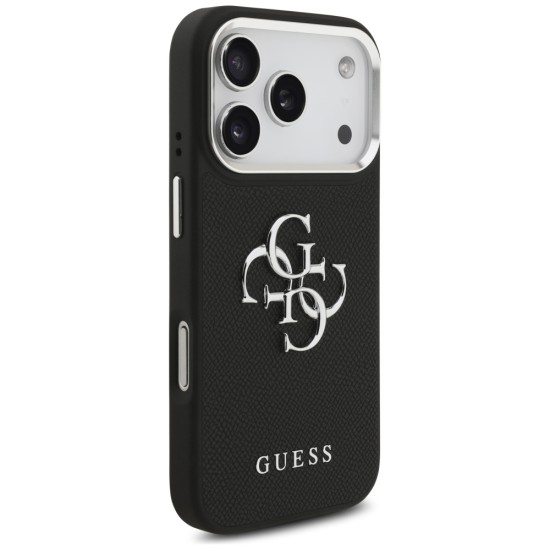 Guess Grained Big 4G Classic Logo case for iPhone 17 Pro - black