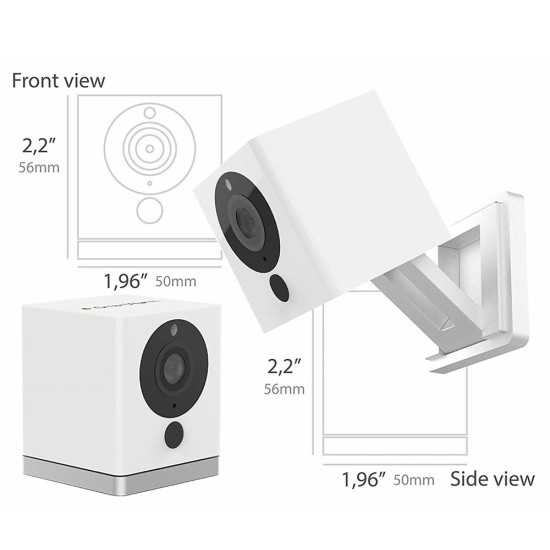Κάμερα Ασφαλείας iSmartAlarm Home Security Camera Spot+ iSC5P2 (2 τεμ ) Λευκό