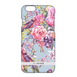 Θήκη SO SEVEN Birds iPhone 6S Πολύχρωμο με Λουλούδια