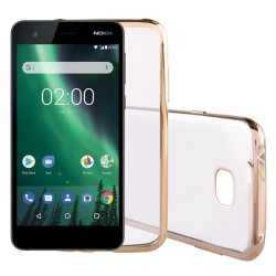 Θήκη Nokia 2 5.0 Διάφανο-Χρυσό Θήκη Nokia 2 5.0 Διάφανο-Χρυσό