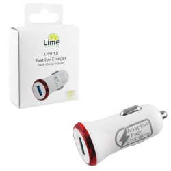 Φορτιστής Αυτοκινήτου USB 3.0 FAST Car Charger 2400 Λευκό