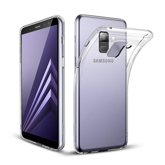 Θήκη Σιλικόνης Senso 0.3 Samsung A6 Plus Backcover Διάφανο