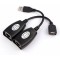 Μετατροπείς Powertech Converter CAT 5 / 5a / 6 σε USB, Μαύρο