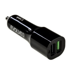 Φορτιστής Αυτοκινήτου Evolveo MX310 Dual USB Car Charger Μαύρο
