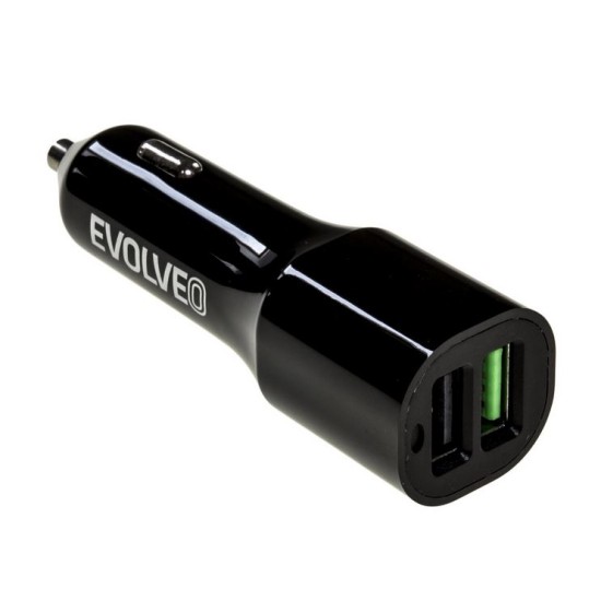 Φορτιστής Αυτοκινήτου Evolveo MX310 Dual USB Car Charger Μαύρο
