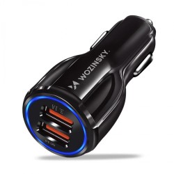 Wozinsky Φορτιστής Αυτοκινήτου (WCC-02) 2x USB Quick Charge 3.0 - 3.1A - Μαύρος