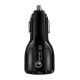 Wozinsky Φορτιστής Αυτοκινήτου (WCC-02) 2x USB Quick Charge 3.0 - 3.1A - Μαύρος