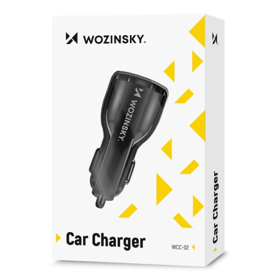 Wozinsky Φορτιστής Αυτοκινήτου (WCC-02) 2x USB Quick Charge 3.0 - 3.1A - Μαύρος
