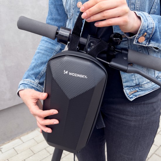 Wozinsky Waterproof Scooter Handlebar Bag 4l μαύρο Wozinsky Waterproof Scooter Handlebar Bag 4l μαύρο