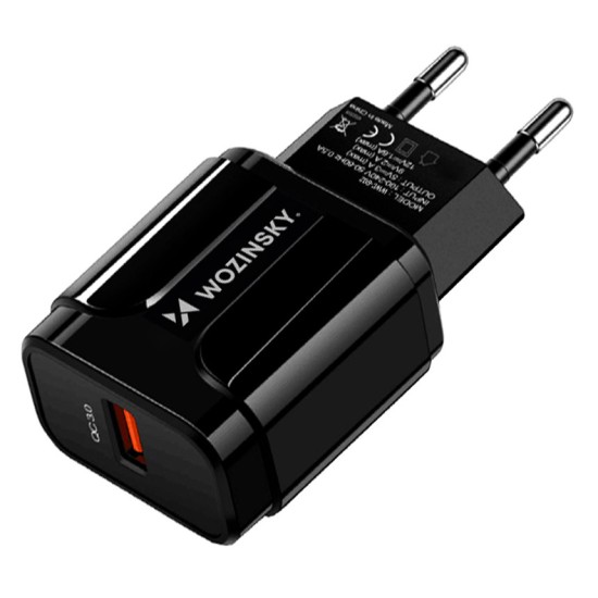 Wozinsky USB Quick Charge charger (WWC-B02) Μαύρο