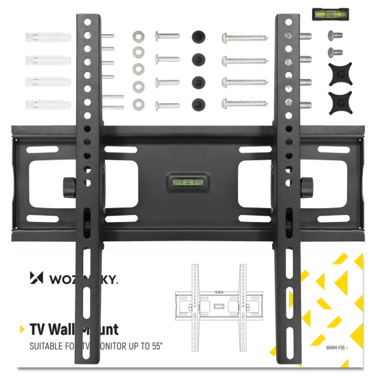Βάση τηλεόρασης Wozinsky (max 55`` / 45kg) στον τοίχο με ρυθμιζόμενη γωνία κλίσης VESA 100x100mm /