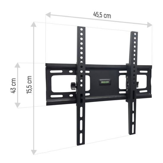 Βάση τηλεόρασης Wozinsky (max 55`` / 45kg) στον τοίχο με ρυθμιζόμενη γωνία κλίσης VESA 100x100mm /