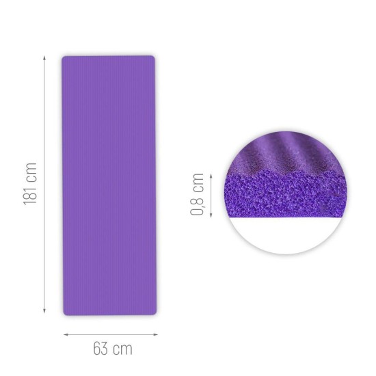 Στρώμα Γυμναστικής non slip mat for exercising 181cm x 63cm x 1cm (WNSP-PINK) Ροζ