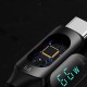 Wozinsky Braided USB 2.0 Cable USB-C male - USB-A male 66W Μαύρο 2m