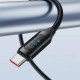 Wozinsky Braided USB 2.0 Cable USB-C male - USB-A male 66W Μαύρο 2m