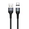 Powertech Καλώδιο USB 2.0 σε Type-C PT-752, μαγνητικό, 1m, Μαύρο