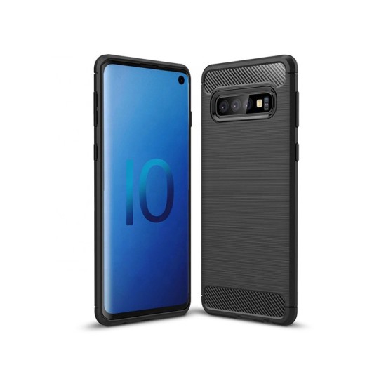 Θήκη Σιλικόνης Carbon Samsung Note 10 Backcover Μαύρο
