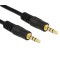 Powertech καλώδιο Jack 3.5mm M-M, 4 pIn, OD: 4.0mm, copper, 2m, Μαύρο
