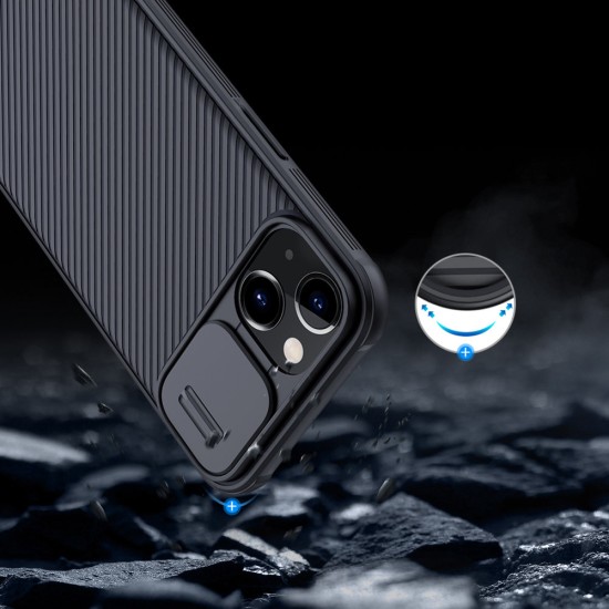 Nillkin CamShield Pro Case Ανθεκτικό κάλυμμα με ασπίδα προστασίας κάμερας για iPhone 13 Μπλε