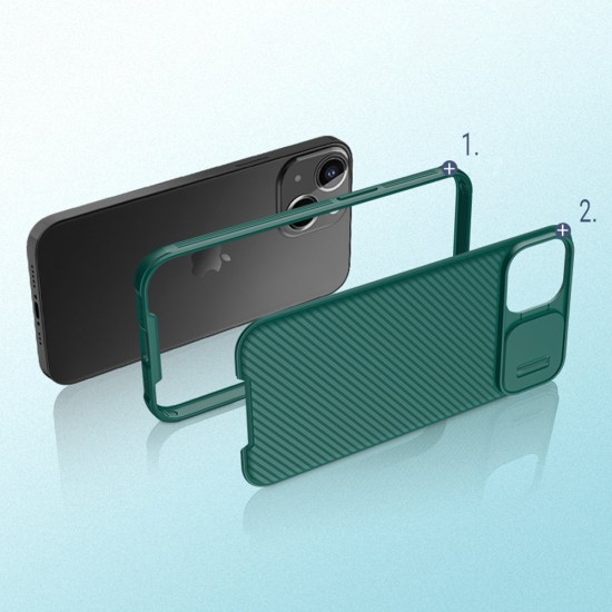 Nillkin CamShield Pro Case Ανθεκτικό κάλυμμα με ασπίδα προστασίας κάμερας για iPhone 13 Μπλε