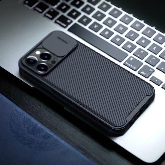 Nillkin CamShield Pro Case Ανθεκτικό κάλυμμα με ασπίδα προστασίας κάμερας για iPhone 13 Pro Μαύρο