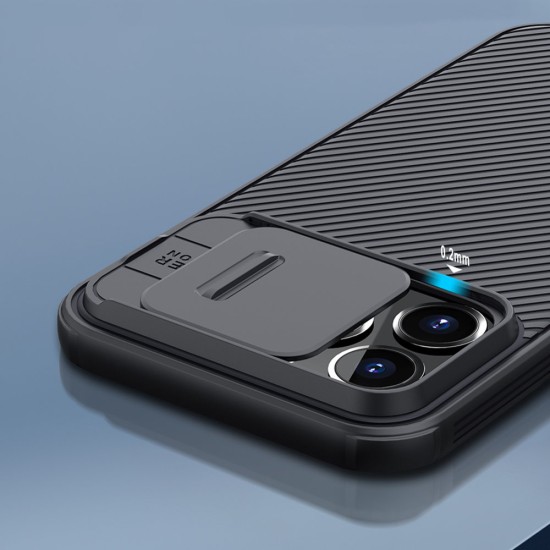 Nillkin CamShield Pro Case Ανθεκτικό κάλυμμα με ασπίδα προστασίας κάμερας για iPhone 13 Pro Μαύρο