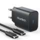 Choetech fast PPS Power Delivery 25W 3A wall charger + USB Type C cable 2m PD6003 Μαύρο