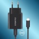 Choetech fast PPS Power Delivery 25W 3A wall charger + USB Type C cable 2m PD6003 Μαύρο