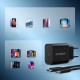 Choetech fast PPS Power Delivery 25W 3A wall charger + USB Type C cable 2m PD6003 Μαύρο