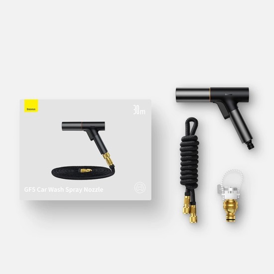 Baseus Baseus car wash gun - sprinkler, car washer 7.5 m - black (GF5)