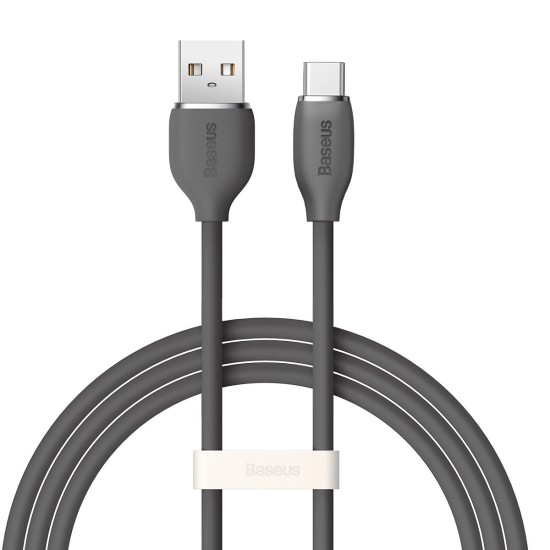 Baseus Jelly Liquid Silica Gel USB 2.0 Cable USB-C male - USB-A male Μαύρο 1.2m (CAGD010001)