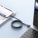 Baseus Jelly Liquid Silica Gel USB 2.0 Cable USB-C male - USB-A male Μαύρο 1.2m (CAGD010001)