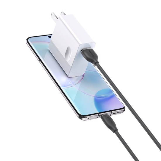 Baseus Jelly Liquid Silica Gel USB 2.0 Cable USB-C male - USB-A male Μαύρο 1.2m (CAGD010001)